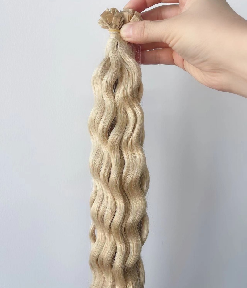 curly blonde hair​